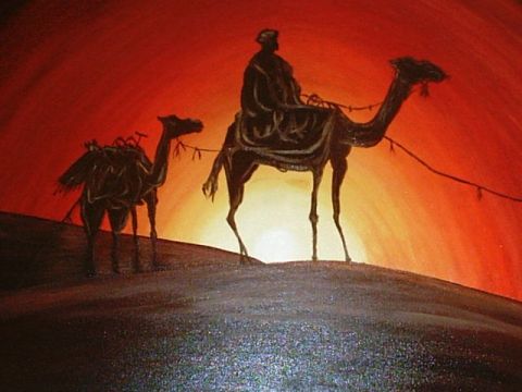 caravane dans le desert